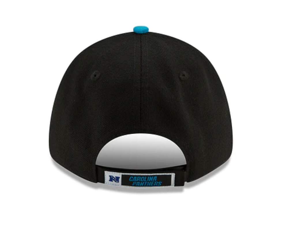 Carolina Panthers New Era The League 9FORTY Adjustable Black/Blue Hat