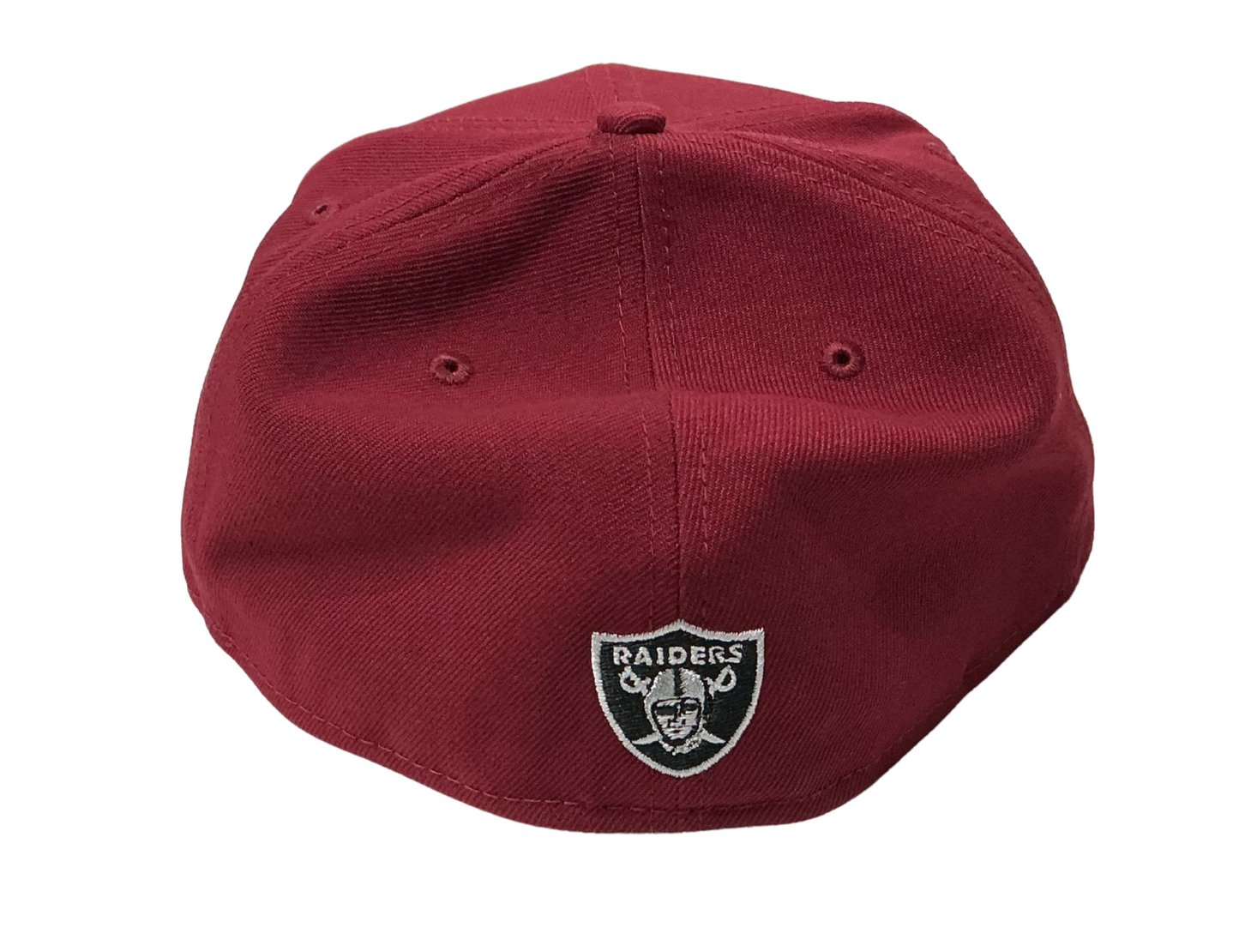 Las Vegas Raiders Burgundy White Letters New Era 59Fifty Fitted Hat