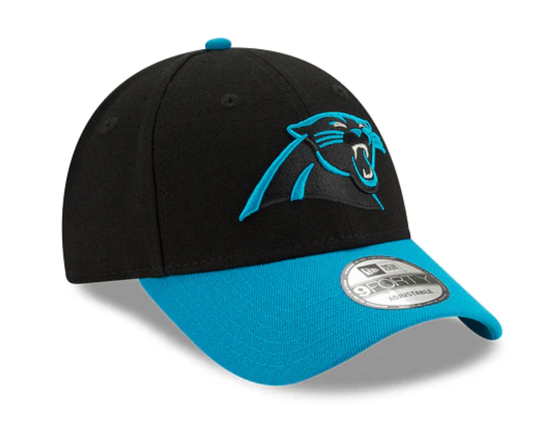 Carolina Panthers New Era The League 9FORTY Adjustable Black/Blue Hat