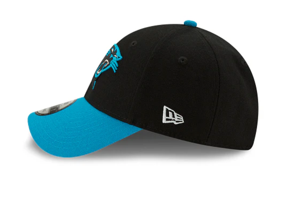 Carolina Panthers New Era The League 9FORTY Adjustable Black/Blue Hat