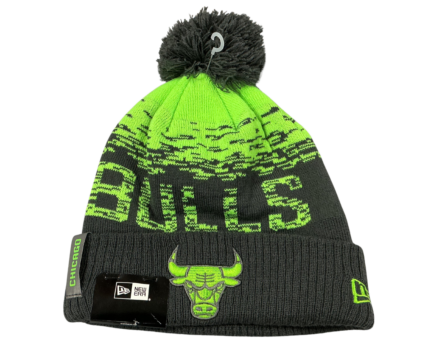 Chicago Bulls NBA Bulls Grey/Green Knit Hat