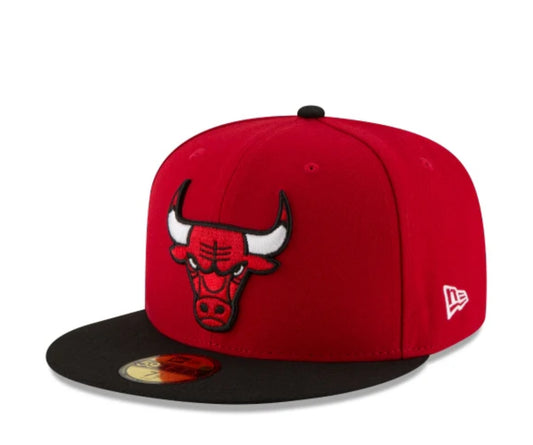 Chicago Bulls Two Tone Red and Black New Era 59FIFTY Fitted Hat