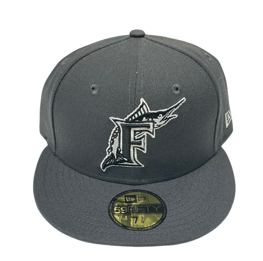 Florida Marlins New Era 59Fifty Dark Grey Fitted Hat