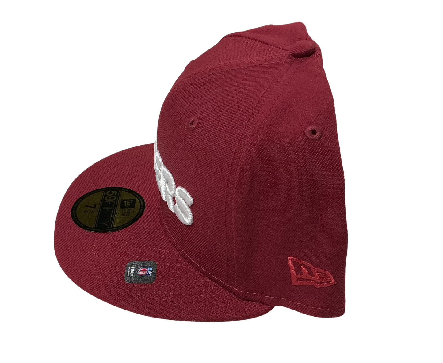 Las Vegas Raiders Burgundy White Letters New Era 59Fifty Fitted Hat