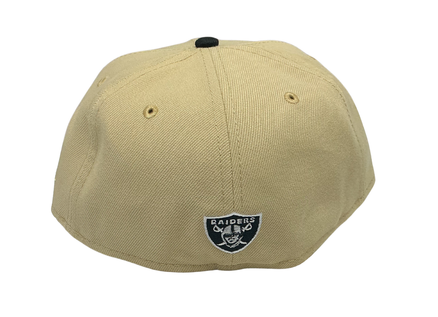 Las Vegas Raiders Cream Two Tone Black Letters New Era 59Fifty Fitted Hat