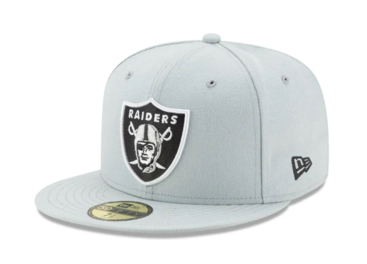 Las Vegas Raiders Grey New Era 59FIFTY Fitted Hat