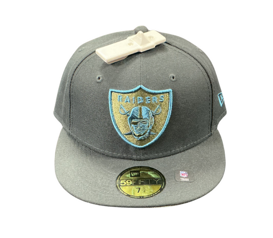 Las Vegas Raiders New Era Graphite Multi Color 59Fifty Fitted Hat