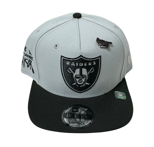 Las Vegas Raiders New Era Gray/Black Inspire Change 59FIFTY Snapback Hat