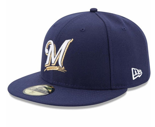 Milwaukee Brewers New Era Navy Authentic Collection 59FIFTY Fitted Hat