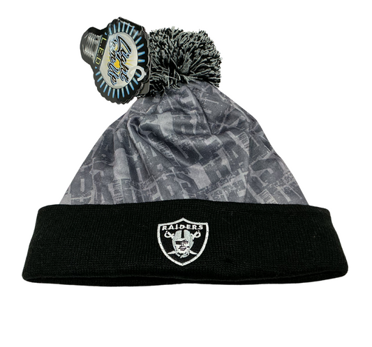 NFL Las Vegas Raiders Light Up Printed Beanie Knit Cap