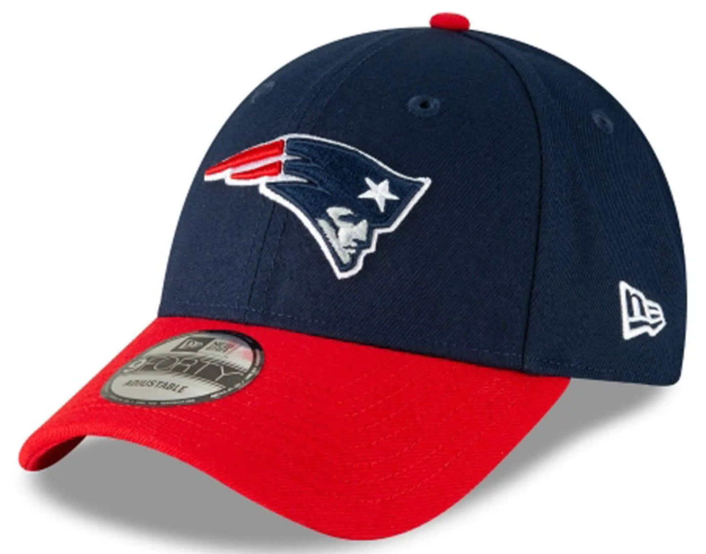 New England Patriots Navy/Red NFL New Era 9Forty Adjustable Hat
