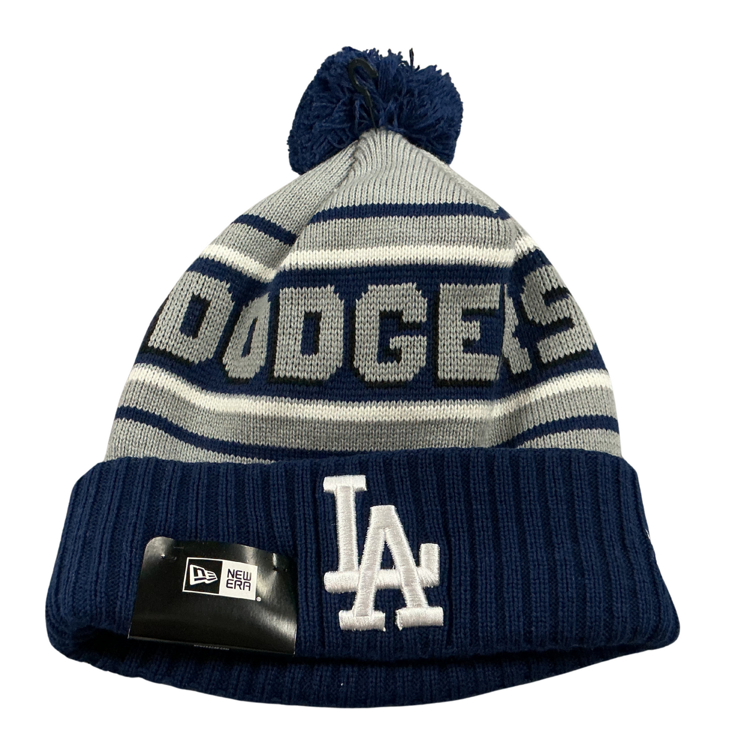 New Era LA Dodgers Knit Beanie w/ Pom