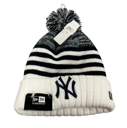 New Era MLB New York Yankees Cuffed Snowfall Striped Knit Hat