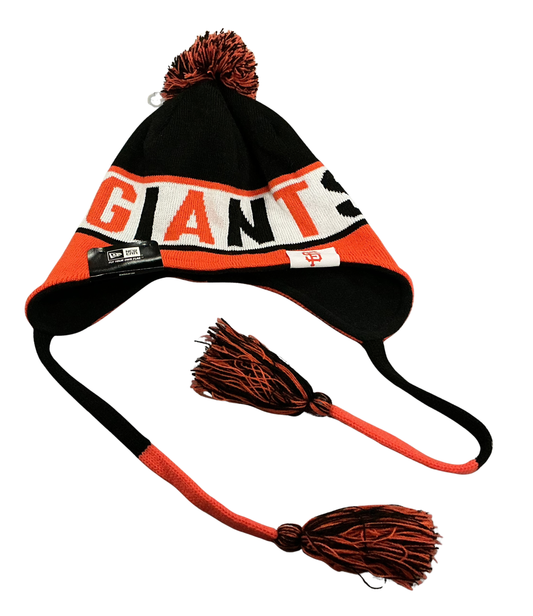 New Era MLB SF Giants Knit Earflap Beanie w/ Pom