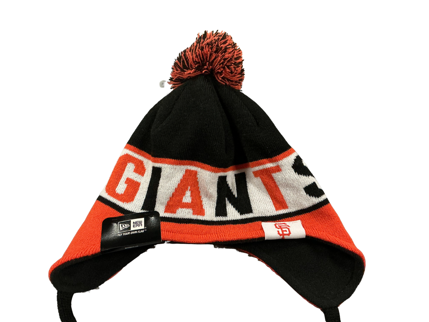 New Era MLB SF Giants Knit Earflap Beanie w/ Pom