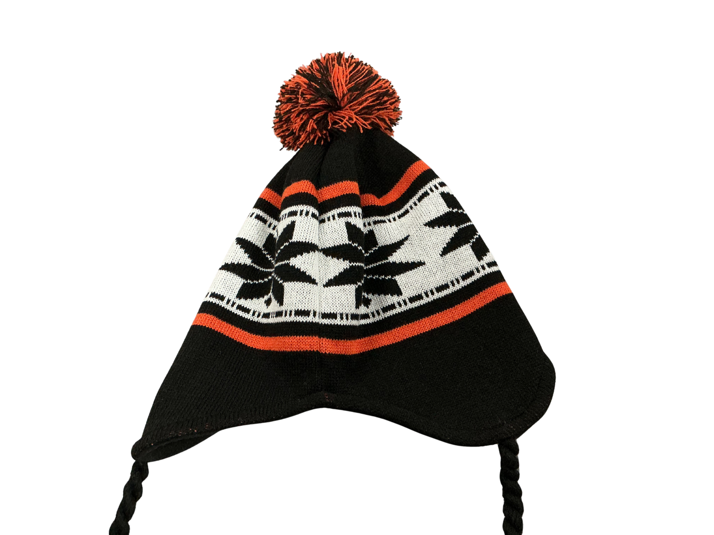 New Era MLB SF Giants Snowflake Knit Earflap Beanie w/ Pom