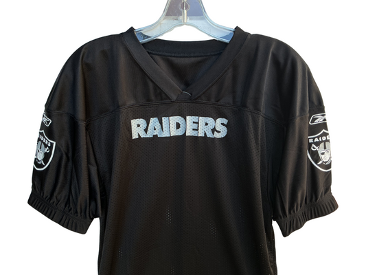 Oakland Raiders Short Sleeve Mesh Jersey Reebok Women's Top