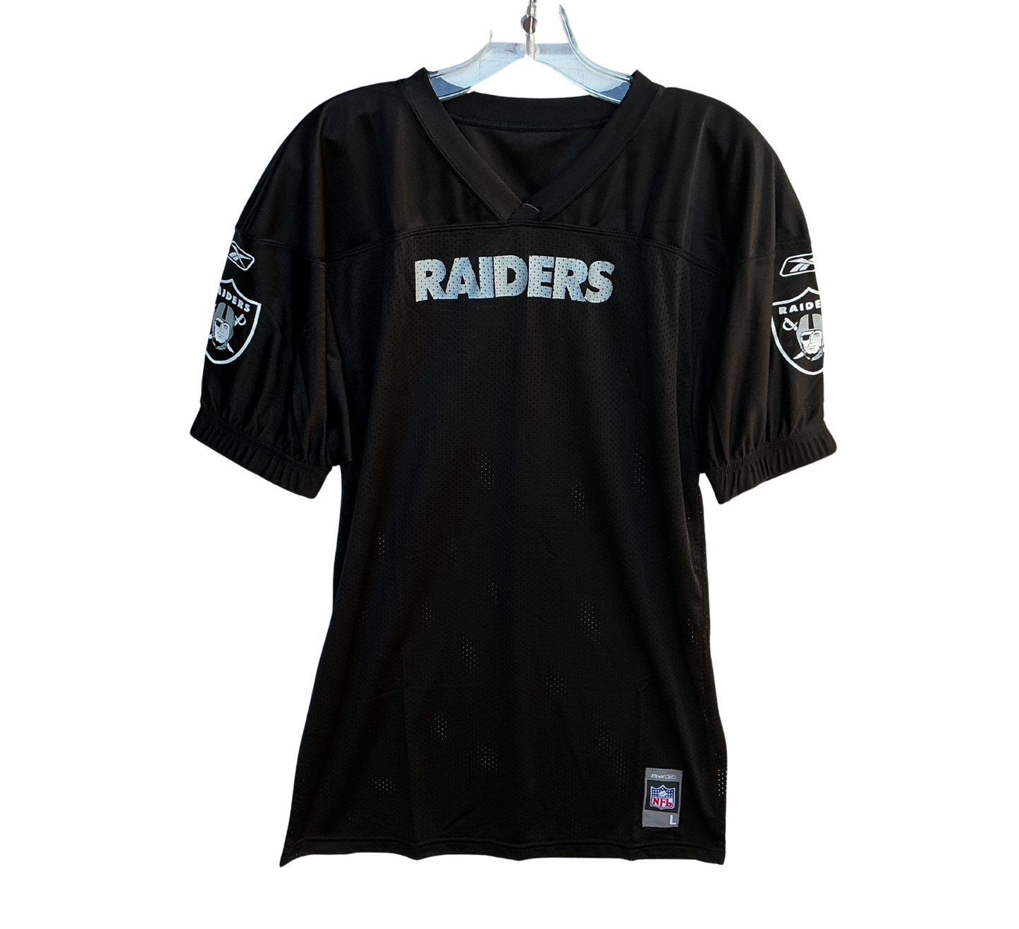 Oakland Raiders Short Sleeve Mesh Jersey Reebok Women's Top