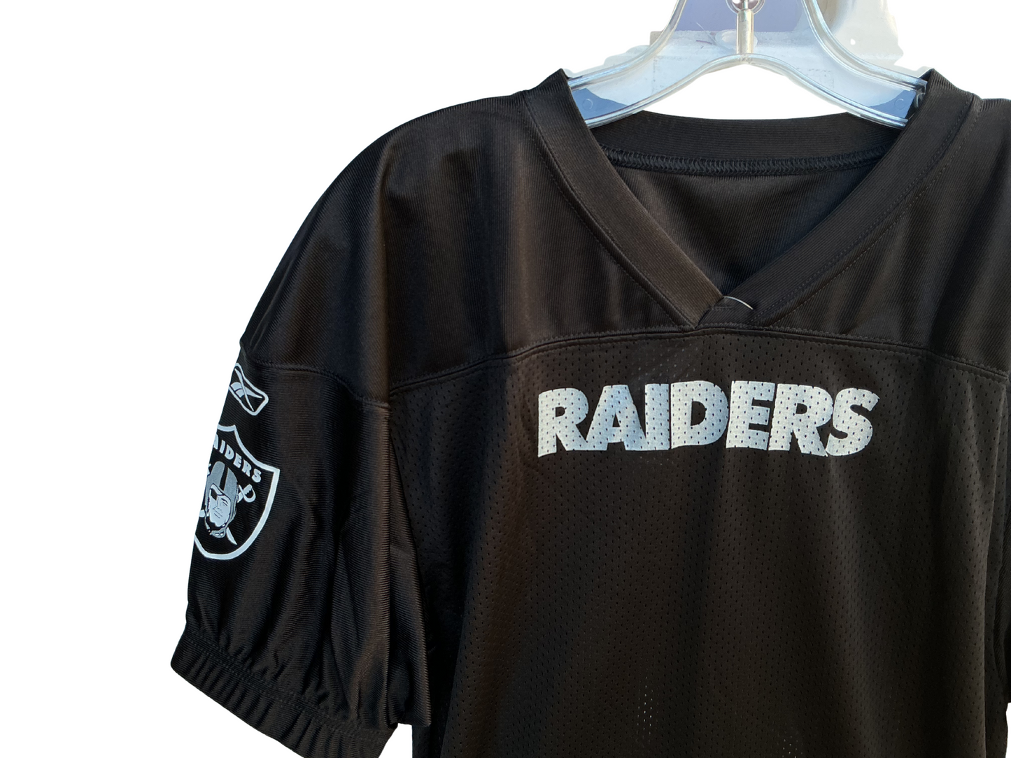 Oakland Raiders Short Sleeve Mesh Jersey Reebok Women's Top
