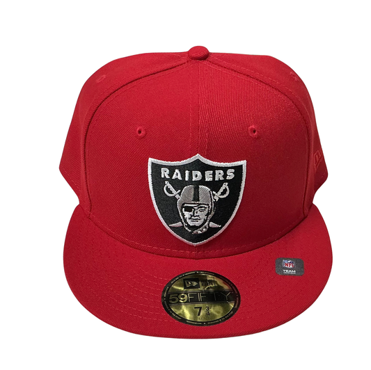 Raiders NFL New Era 59Fifty Red Fitted Hat