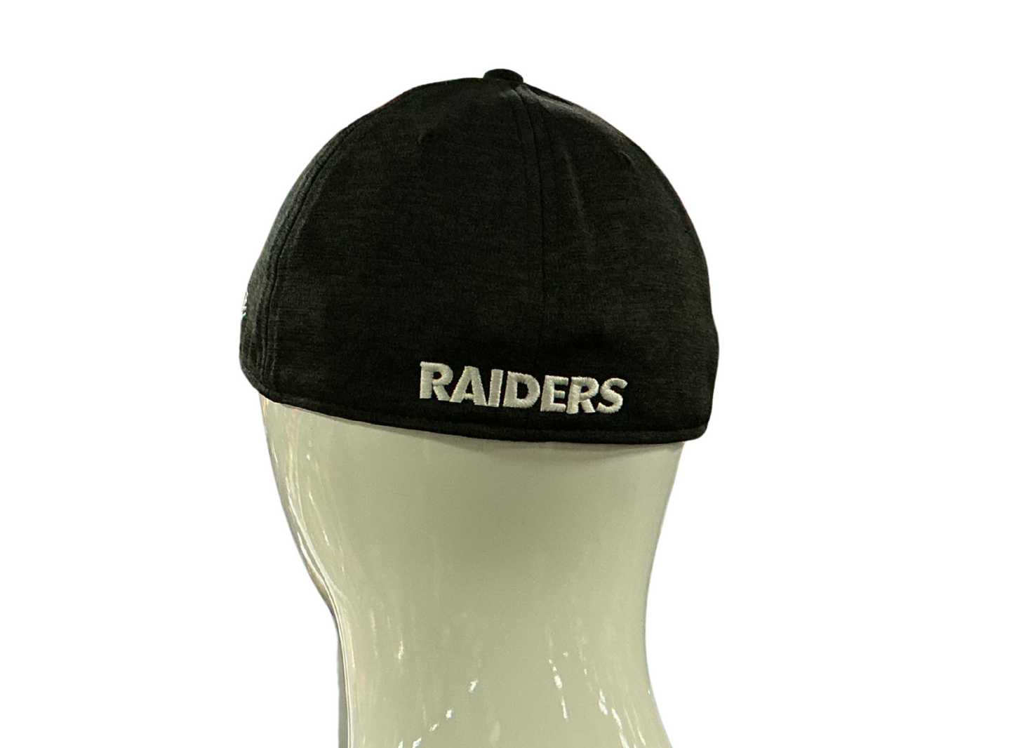 Raiders New Era 39Thirty Dark Grey White Shield Flex Fit Hat