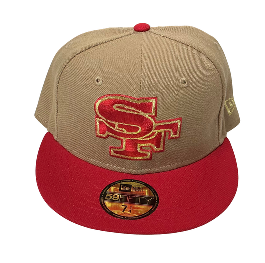 San Francisco 49ers NFL New Era Red/Gold Stitched 59Fifty Fitted Hat