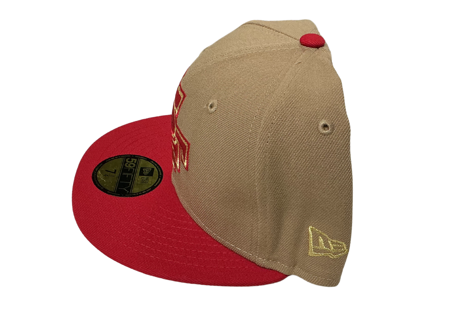 San Francisco 49ers NFL New Era Red/Gold Stitched 59Fifty Fitted Hat