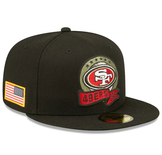 San Francisco 49ers NFL New Era Salute To Service 59Fifty Fitted Hat