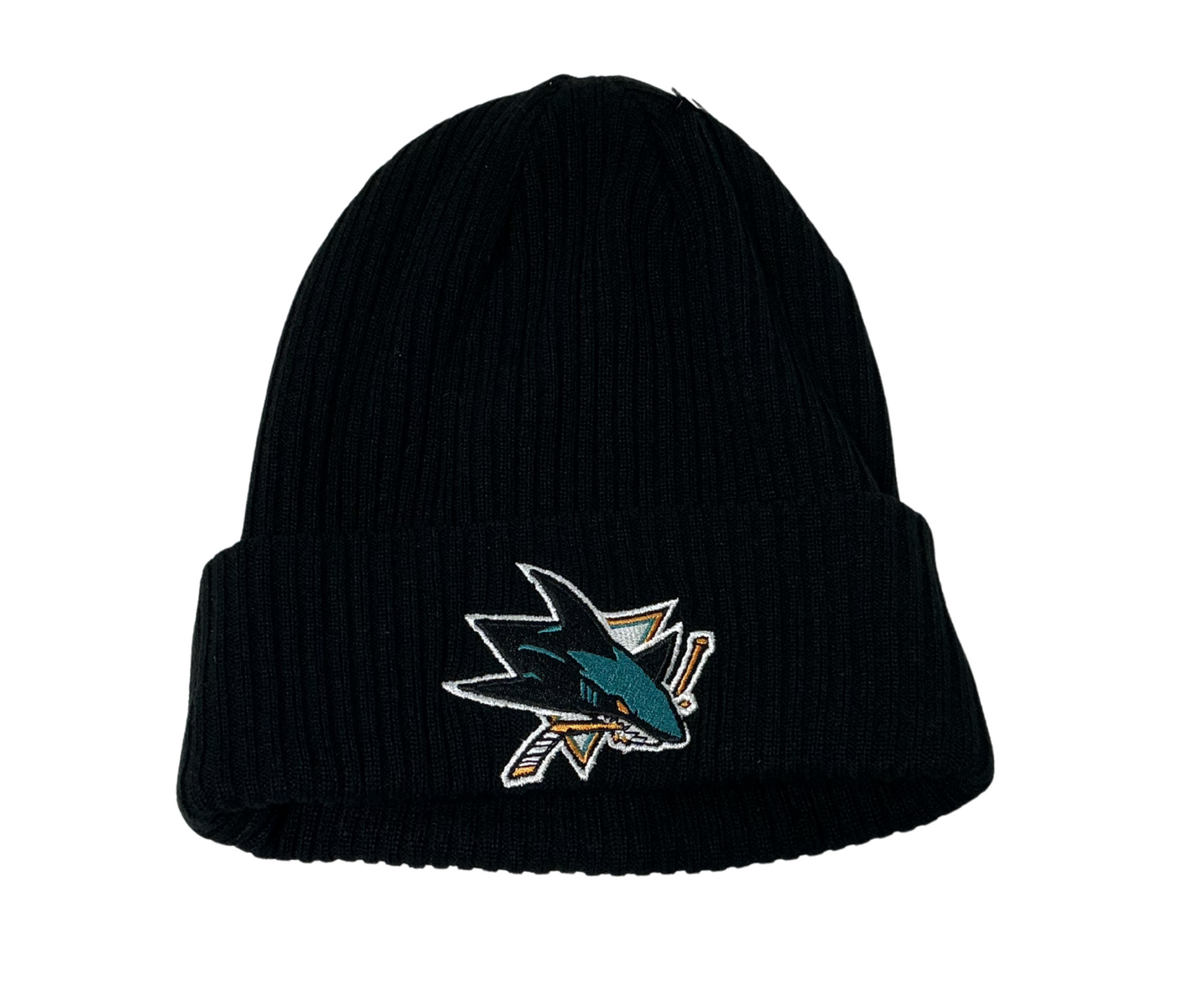 San Jose Sharks Fanatics Logo Cuffed Knit Hat