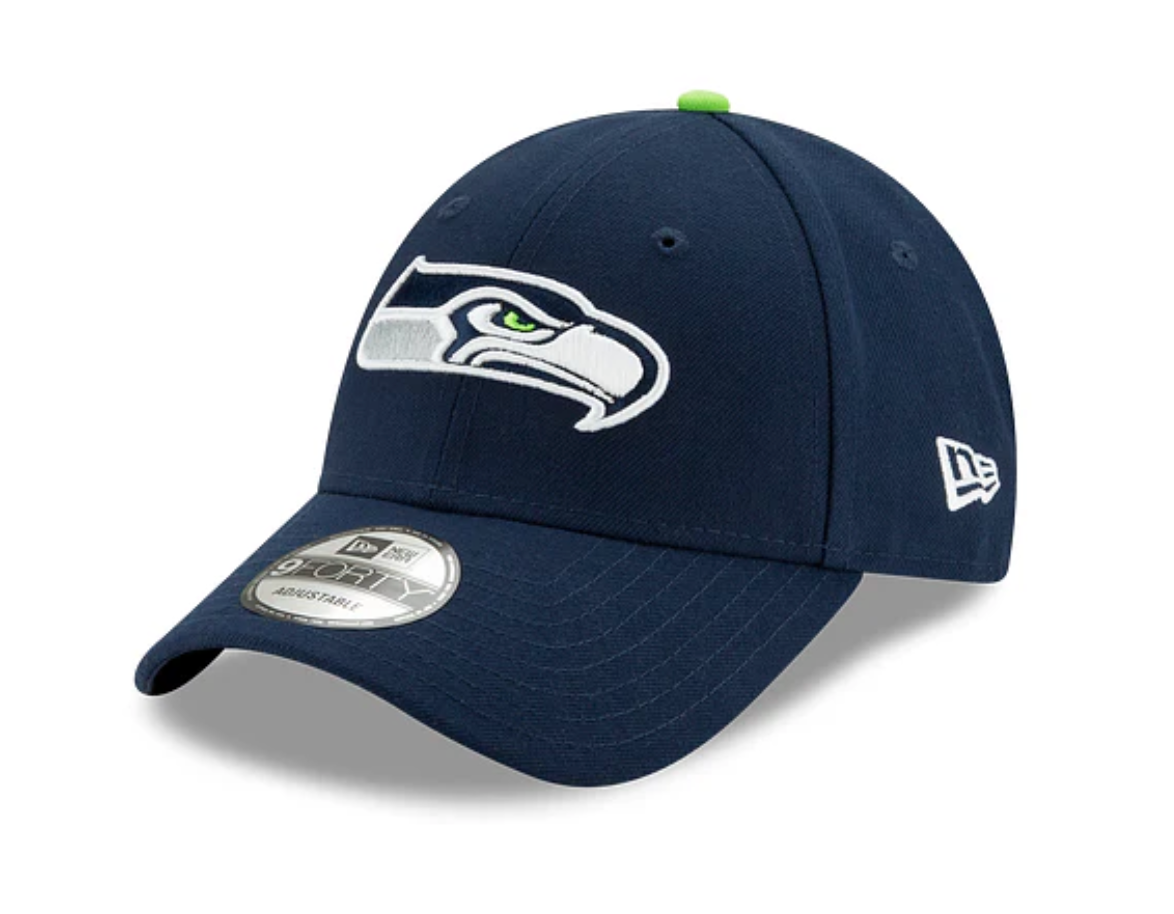 Seattle Seahawks New Era Navy 9FORTY Adjustable Hat