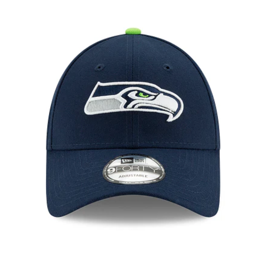 Seattle Seahawks New Era Navy 9FORTY Adjustable Hat