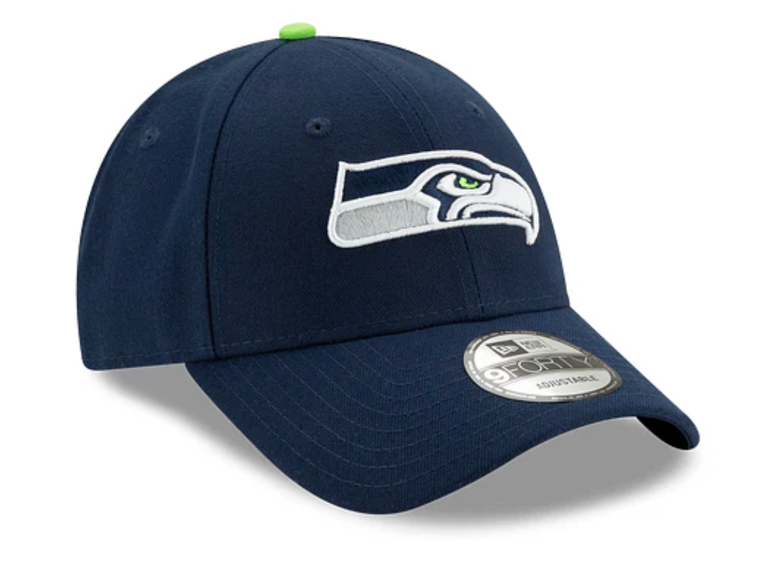 Seattle Seahawks New Era Navy 9FORTY Adjustable Hat