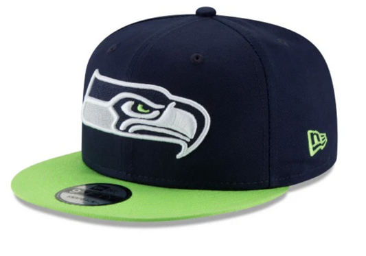 Seattle Seahawks New Era Two Tone Navy/Green 9FIFTY Snapback