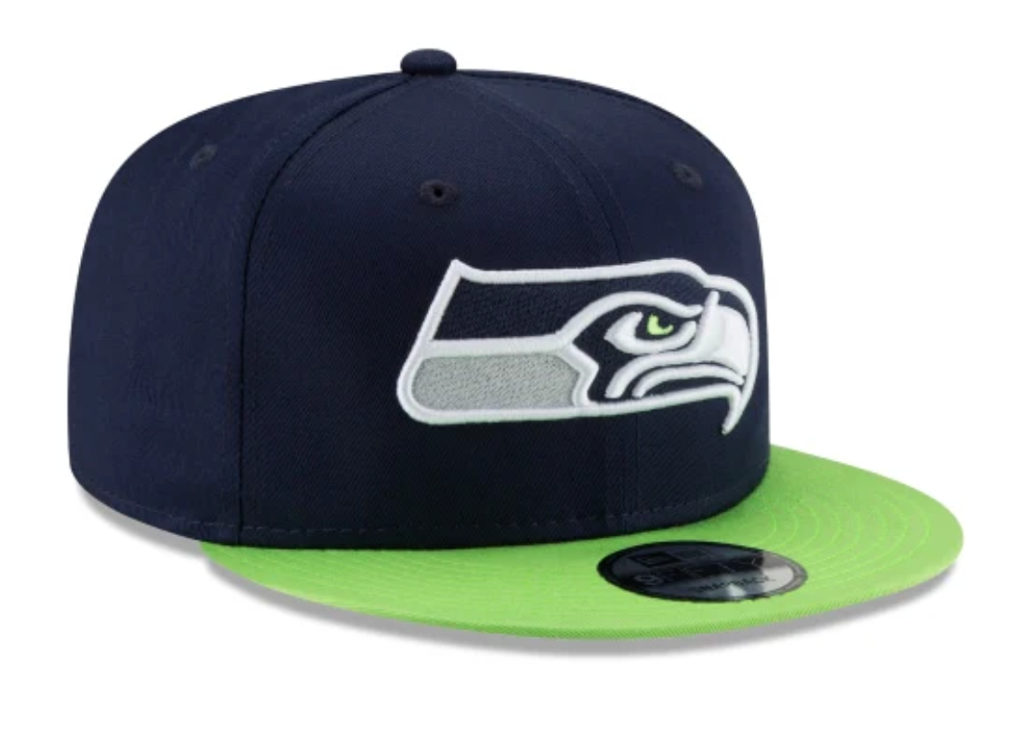 Seattle Seahawks New Era Two Tone Navy/Green 9FIFTY Snapback