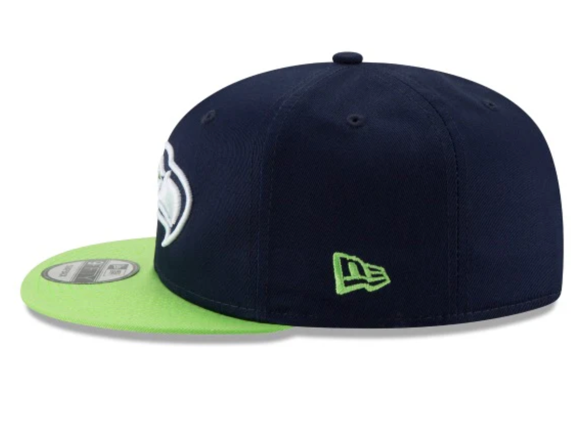 Seattle Seahawks New Era Two Tone Navy/Green 9FIFTY Snapback